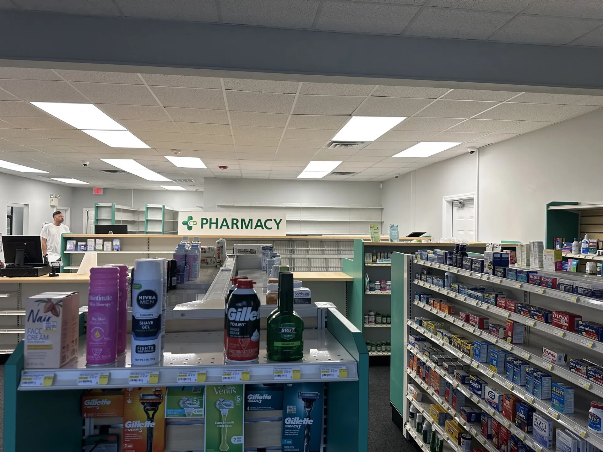 The pharmacy counter at Park Square Pharmacy