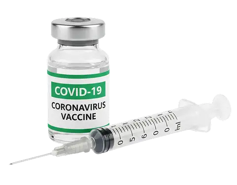 Vaccine vial and syringe